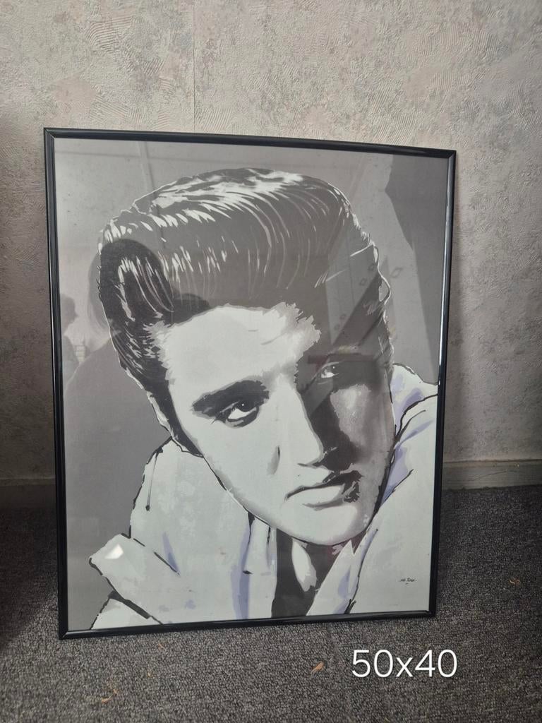 Elvis Presley poster in lijst, Huis en Inrichting, Woonaccessoires | Schilderijen, Tekeningen en Foto's, Ophalen of Verzenden