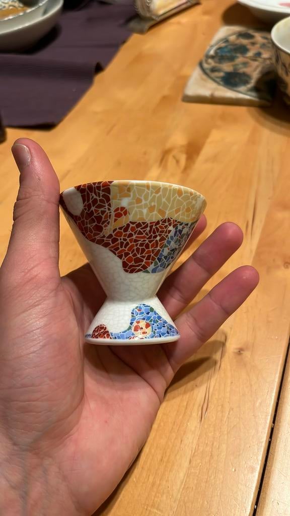 Espressokopje Gaudi, Verzamelen, Ophalen of Verzenden, Zo goed als nieuw, Porselein, Kop en/of schotel