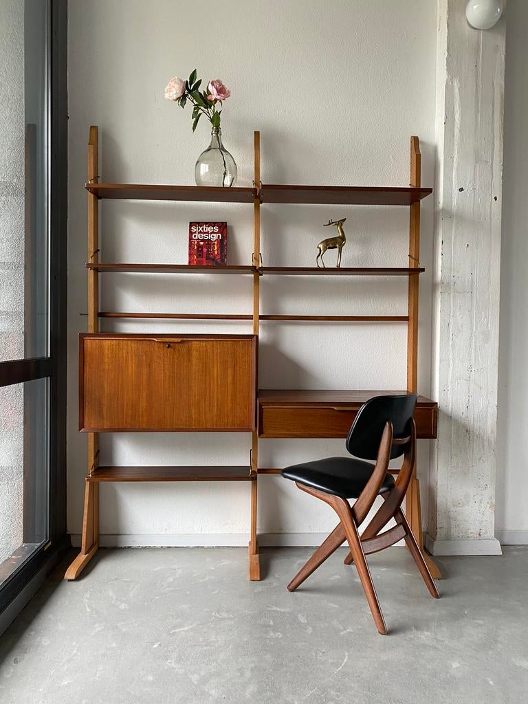 Poul Cadovius wandkast jaren 50 60 deens design, Ophalen, ., 2de hands, Zo goed als nieuw