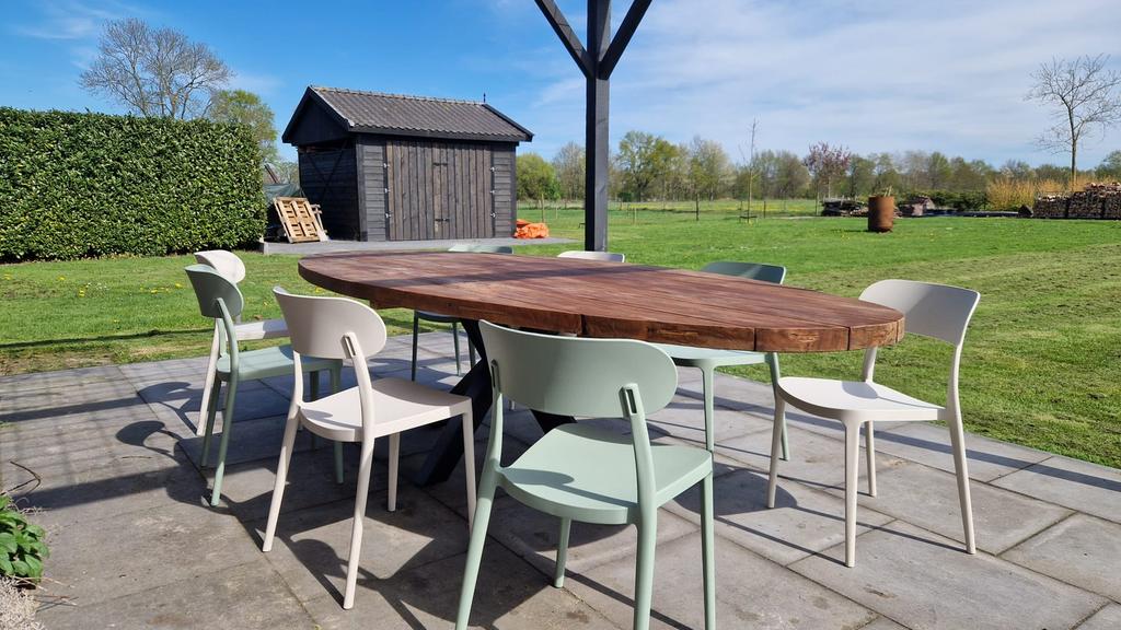 Terras stoelen uit voorraad leverbaar!! Nu 22,49, Tuin en Terras, Ophalen, Nieuw, Kunststof, Stapelbaar