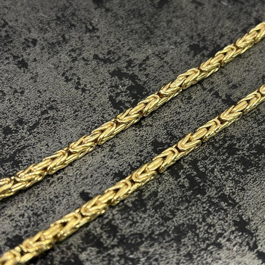 14k gouden koningsketting, Sieraden, Tassen en Uiterlijk, Kettingen, Ophalen of Verzenden, Nieuw, Goud, Goud