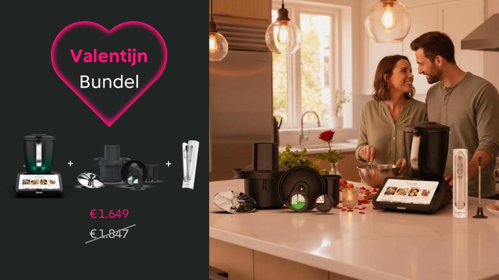 Thermomix TM7 + tweede mengbeker, Verzenden, 1 tot 2 liter, Nieuw, 3 snelheden of meer