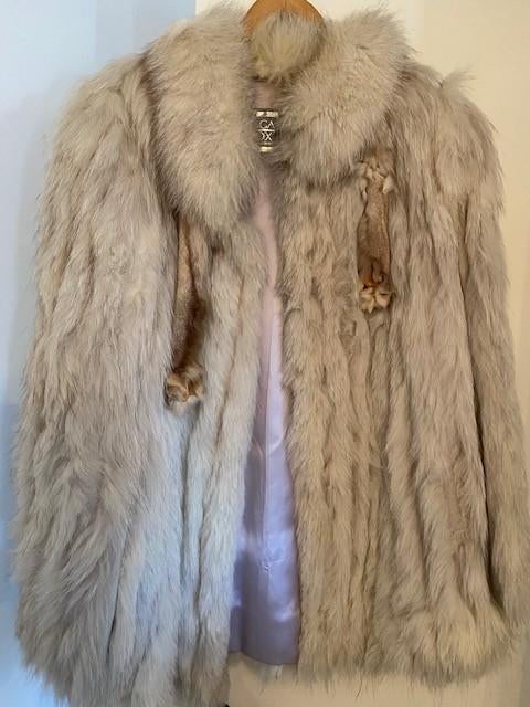 Blauwvos jas, Kleding | Dames, Jassen | Winter, Beige, Zo goed als nieuw, Saga Fox, Ophalen