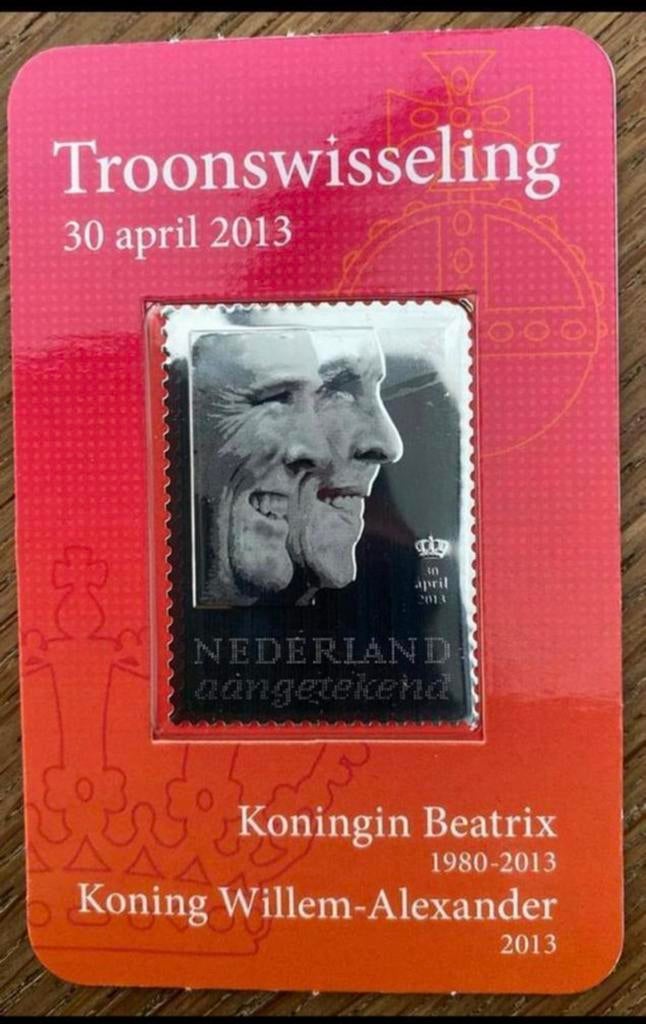 * postzegel pf. Zilveren 3D postzegel. Verpakt, Postzegels en Munten, Postzegels | Nederland, Ophalen of Verzenden, Na 1940, Postfris