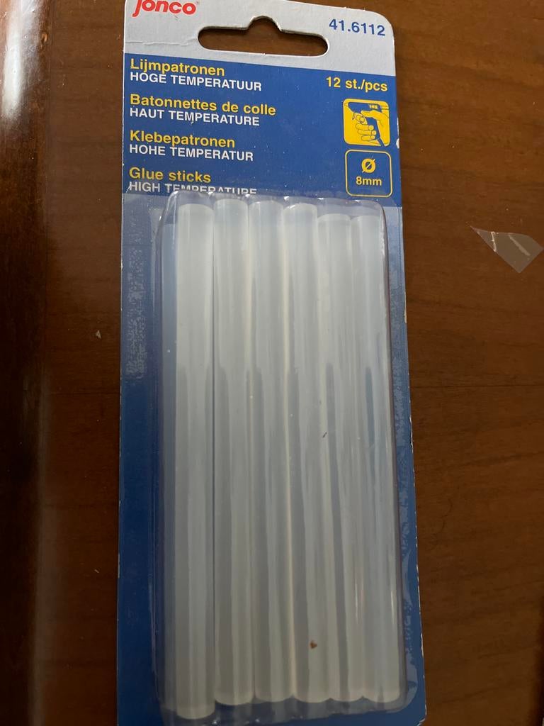Janco 12 lijmpatronen 8mm - Nieuw in verpakking, Ophalen of Verzenden, Nieuw