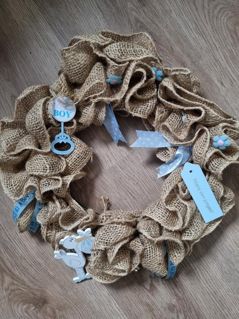 Geboorte krans jongen, Ophalen of Verzenden