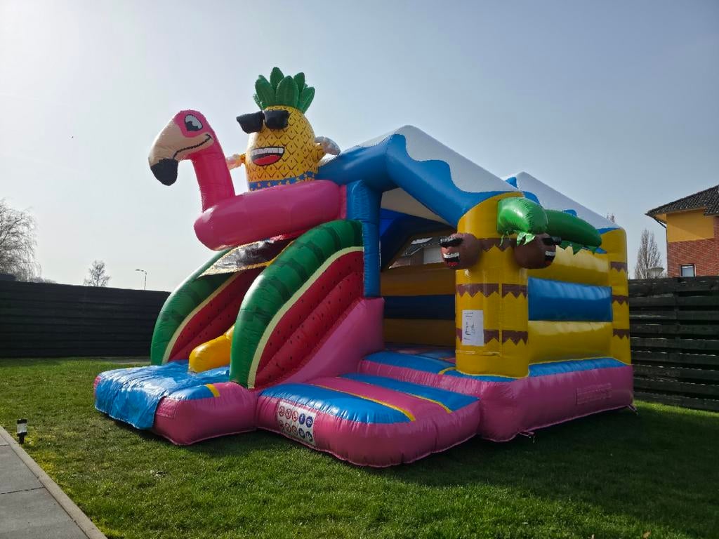 Multiplay Flamingo springkussen met zwembad of ballenbak, Ophalen of Verzenden, Overige
