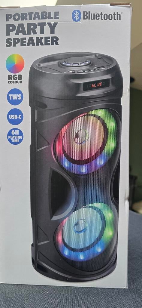 Draagbare party speaker met Bluetooth en RGB verlichting, Overige merken, Overige typen, Nieuw, Ophalen of Verzenden