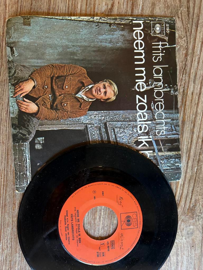 Frits Lambrechts- neem me zoals ik ben, Ophalen of Verzenden, Gebruikt, 7 inch, Levenslied of Smartlap