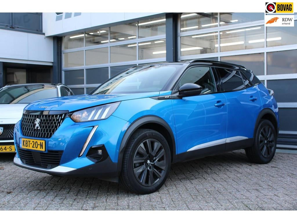 Peugeot 2008 1.2 PureTech GT/PANO/AUTOMAAT, USB, Gebruikt, Zwart, Blauw