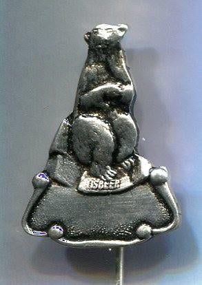 IJsbeer zilverkleurig speldje ( N_055 ), Verzenden, Nieuw, Dier of Natuur, Speldje of Pin