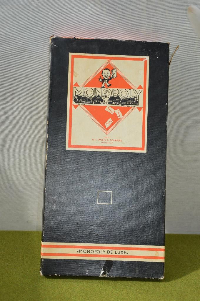 Oud Monopoly de Luxe bordspel, zwarte lange doos, jaren 60, Hobby en Vrije tijd, Vijf spelers of meer, Ophalen of Verzenden, Gebruikt