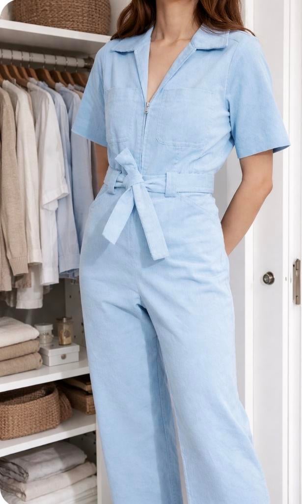 &Other Stories jumpsuit met ceintuur, Kleding | Dames, Jumpsuits, Ophalen of Verzenden, Zo goed als nieuw, Maat 36 (S), Blauw