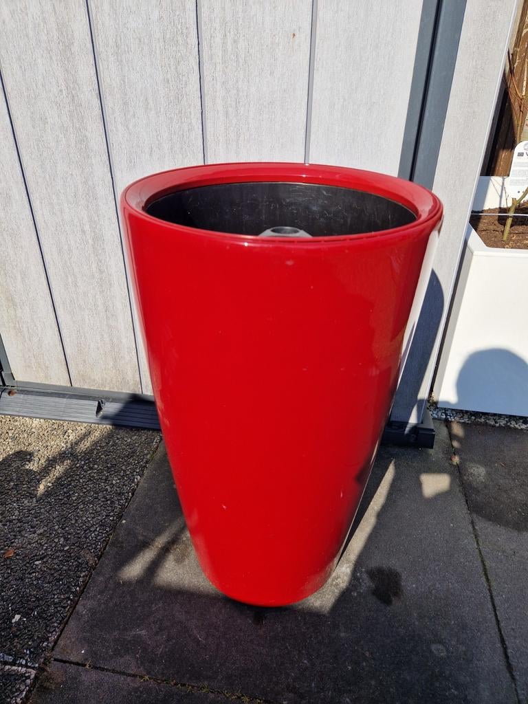 Rode Lechuza Bloempot Vaasmodel - Ø32cm H57cm, Ophalen, Kunststof, Gebruikt, Minder dan 60 cm