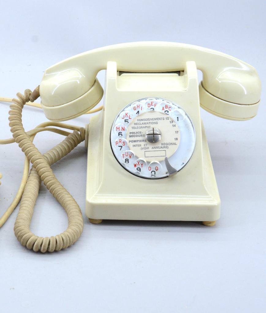 Wit bakelieten telefoon 1958+ extra: bellen, 2e luidspreker, Ophalen of Verzenden, Bakeliet