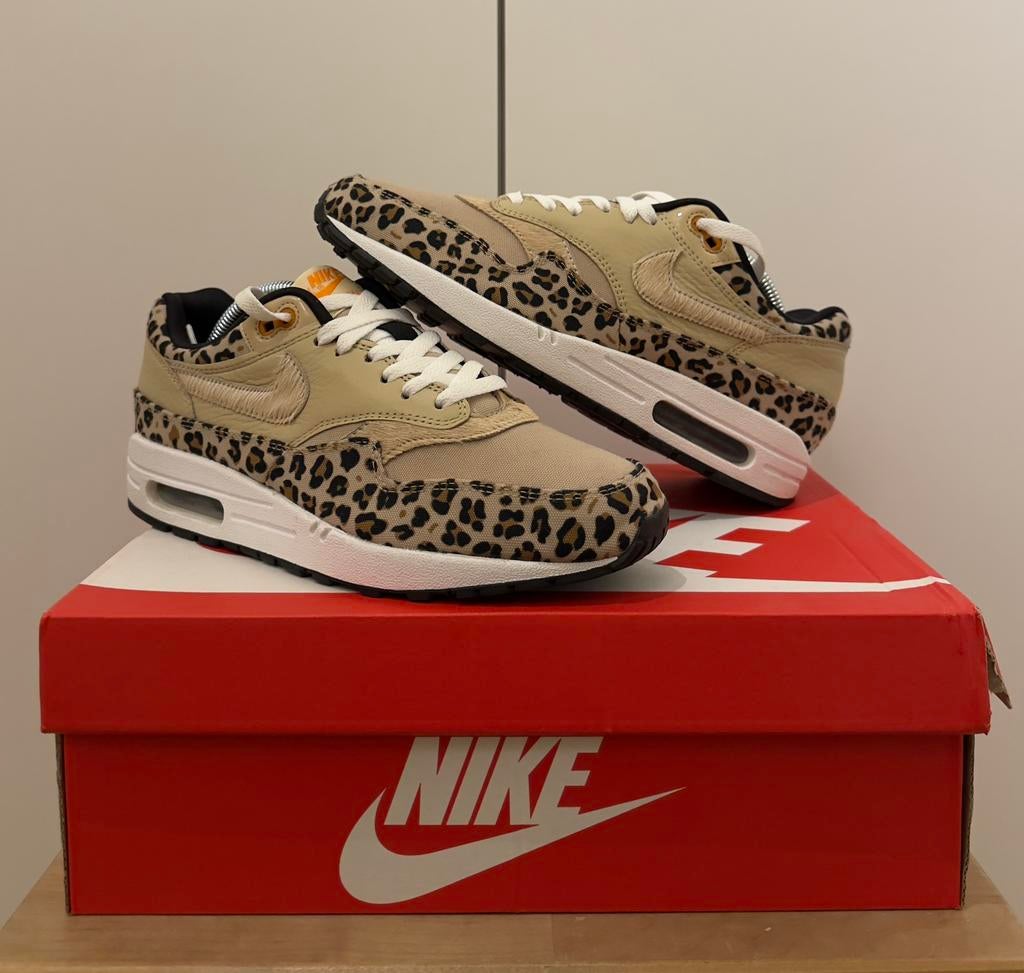Nike Air Max 1 Leopard (womans), Kleding | Heren, Bruin, Sportschoenen, Ophalen of Verzenden, Zo goed als nieuw