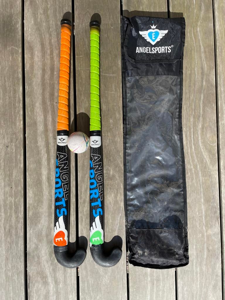 Angel Sports hockeystickset met bal en tas, Ophalen, Gebruikt