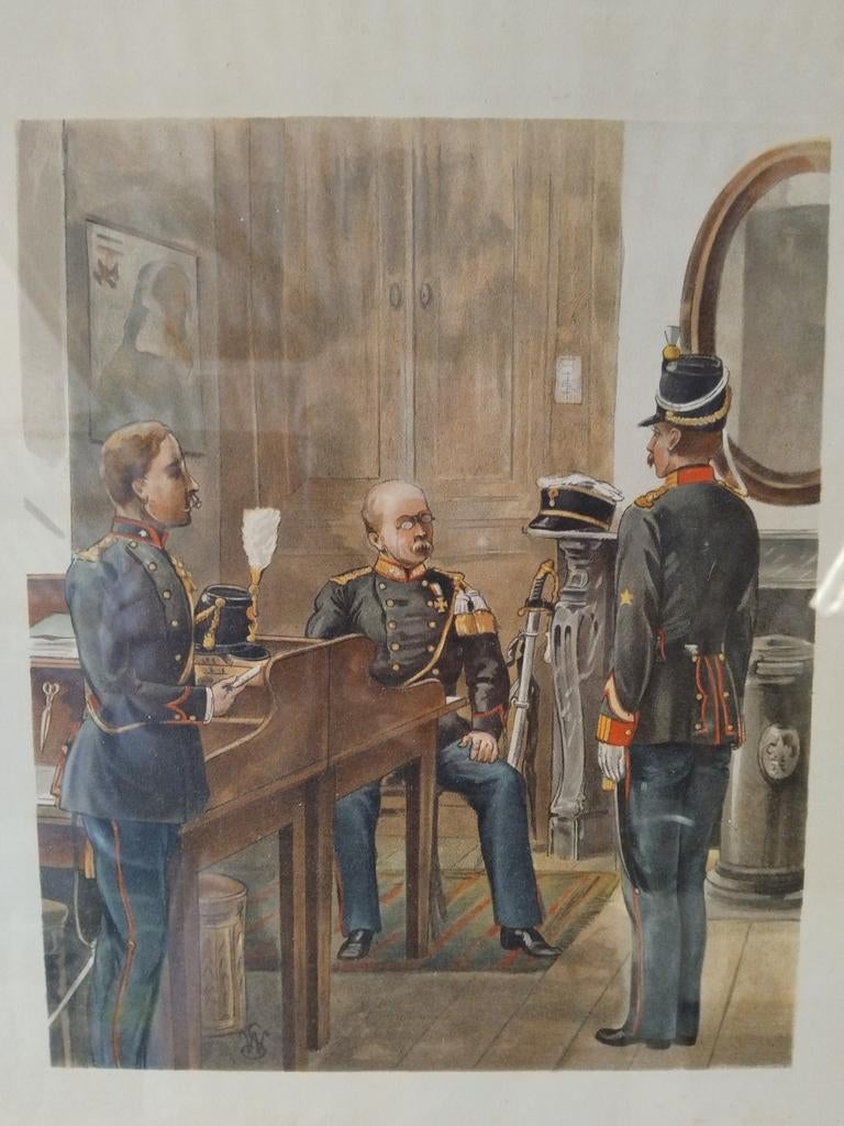 Militaire personen in kantoor, Ophalen of Verzenden