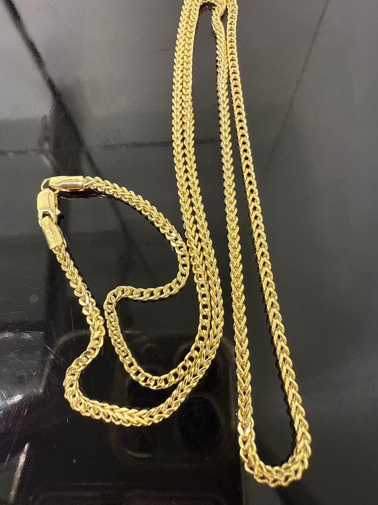 Prachtige 14 karaats gouden vossenstaart ketting, Ophalen of Verzenden, Nieuw, Goud, Goud