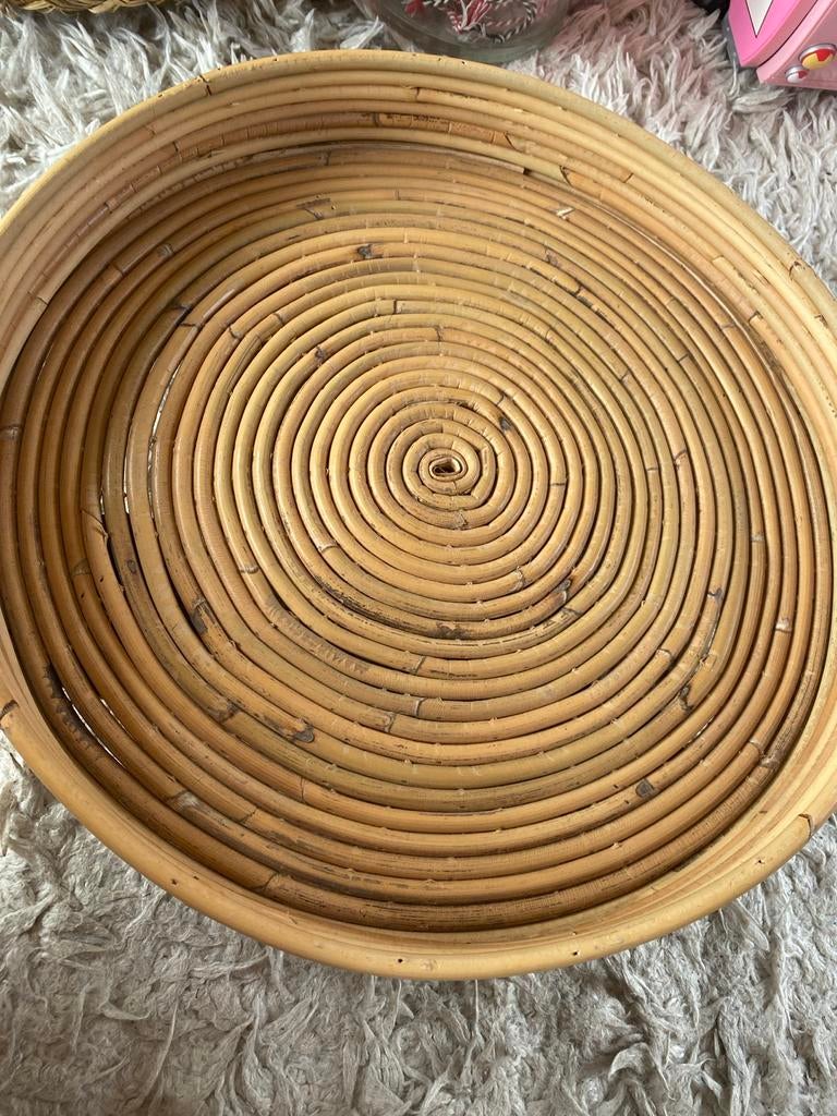 Bamboe plateau 40cm, Ophalen, Schaal, Rond, Nieuw