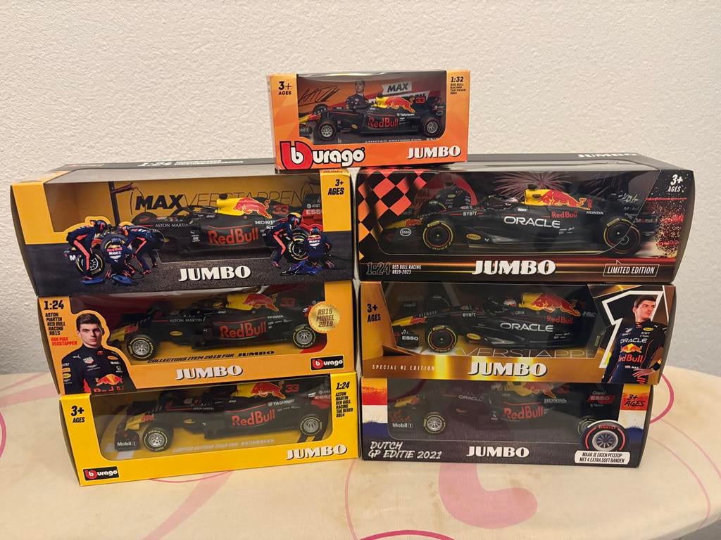 Max Verstappen Schaalmodellen - Diverse Limited Editions, Hobby en Vrije tijd, Overige merken, Auto, Groter dan 1:32, Nieuw