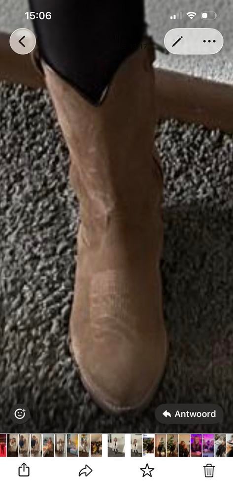 Clic suede cowboy laarzen maat 36, Ophalen of Verzenden, Zo goed als nieuw, Meisje, Laarzen