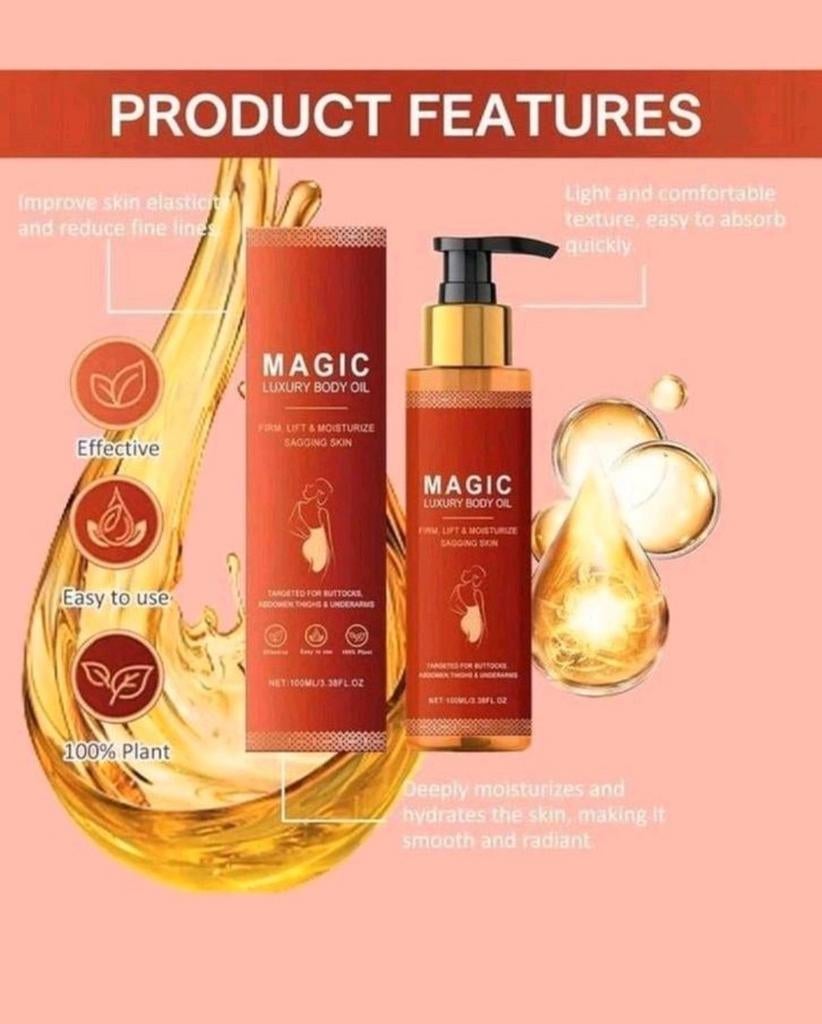 Nieuwe Magic Luxury Body Oil met lavendel en roos, Ophalen of Verzenden, Nieuw, Bodylotion, Crème of Olie