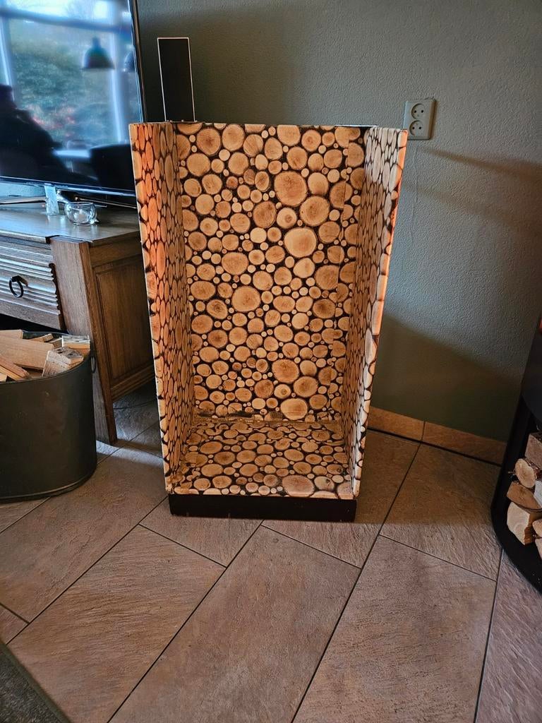 Verrijdbare kar met houtprint, Gebruikt, Tweewielig, Handmatig, Ophalen