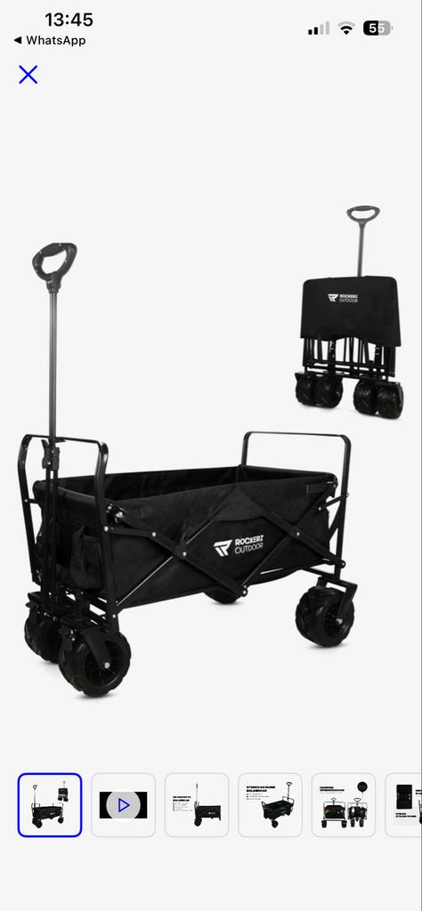 Bolderkar nieuw met strandwielen, Caravans en Kamperen, Bolderkarren, Ophalen, Opvouwbaar, Nieuw, ?