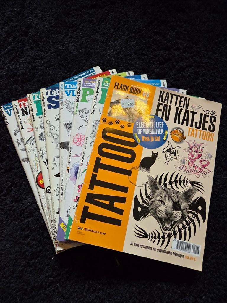 Tattoo Idee boeken 9 grote en 46 kleine, Ophalen, Zo goed als nieuw