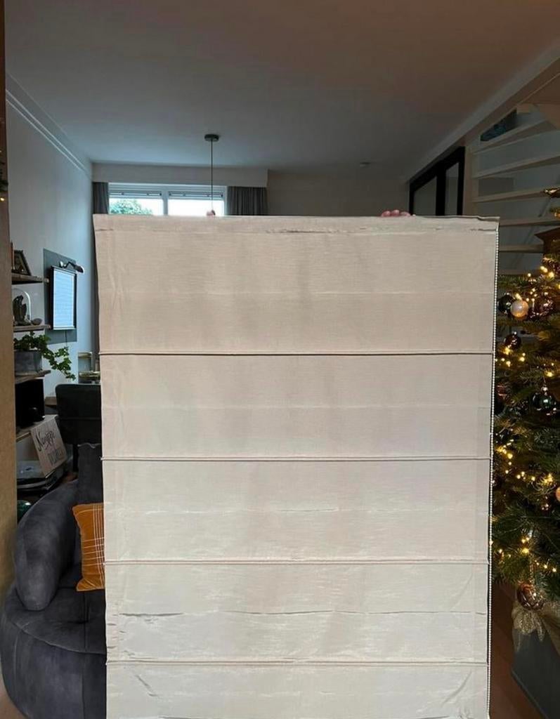 Vouwgordijnen, Huis en Inrichting, Ophalen of Verzenden, Gebruikt, Beige, Minder dan 100 cm