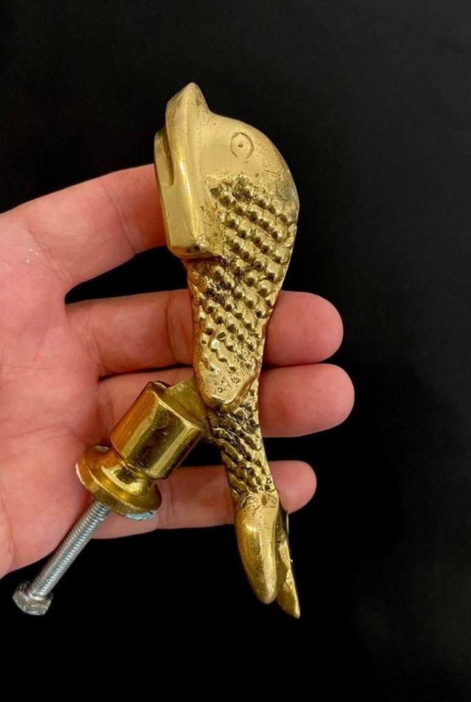 Maltese -deurklopper in de vorm van een vis,messing., Ophalen of Verzenden