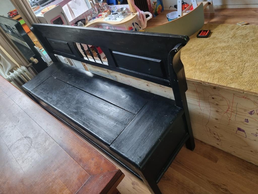 Zwarte klepbank, Ophalen, Gebruikt, Minder dan 75 cm, 150 tot 200 cm