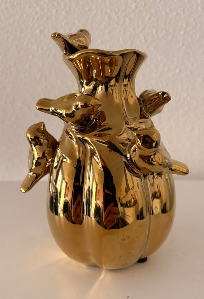 Daan Kromhout vogel vaasje 12x12x15 cm, Huis en Inrichting, Woonaccessoires | Vazen, Ophalen of Verzenden, Zo goed als nieuw, Overige kleuren