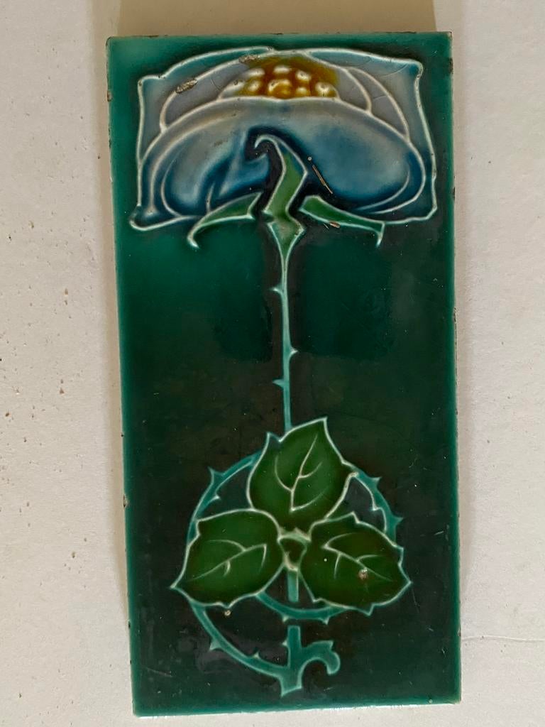 Art Nouveau wandtegels, Antiek en Kunst, Antiek | Wandborden en Tegels, Ophalen of Verzenden