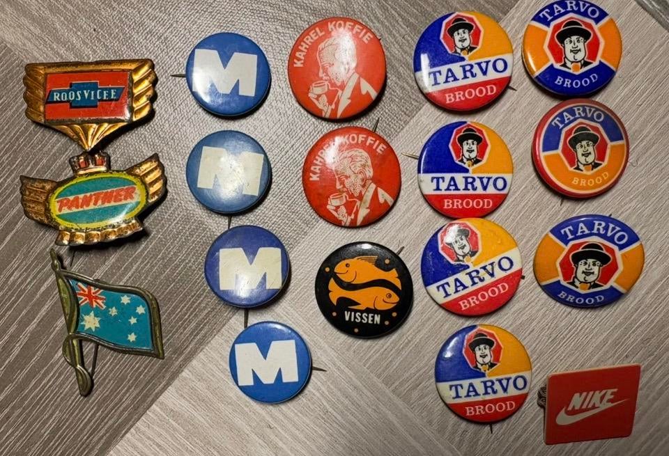 Vintage Speldjes Collectie: Roosvicee, Tarvo, Nike, Vissen, Ophalen of Verzenden, Zo goed als nieuw, Overige onderwerpen