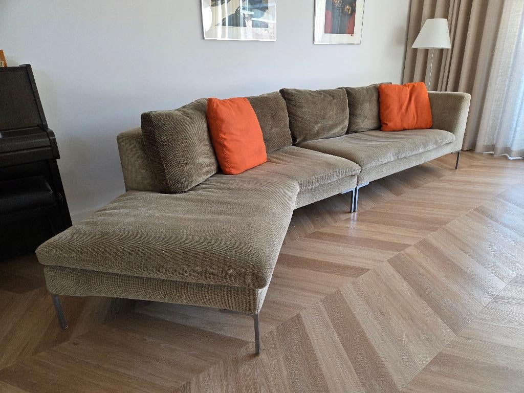 B&B Italia Charles design bank - Antonio Citterio, Ophalen, Gebruikt, 300 cm of meer, Stof