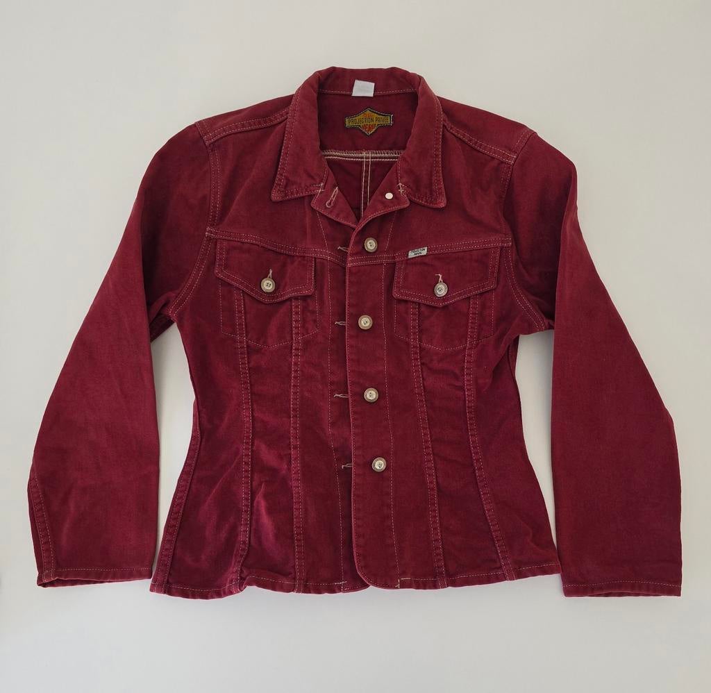 Bordeauxrode spijkerjas., Kleding | Dames, Ophalen of Verzenden, Zo goed als nieuw, Rood