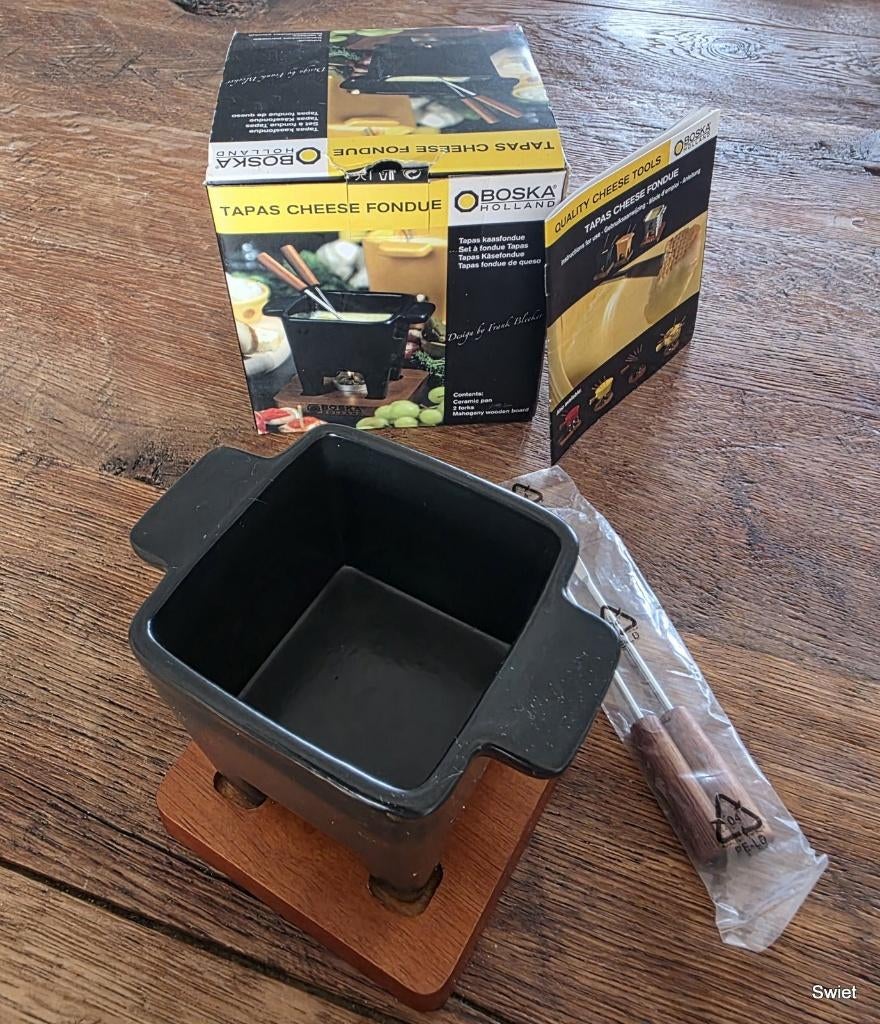 mini kaas fondue van het merk boska, Ophalen of Verzenden, Zo goed als nieuw, Waxinelicht, Fondueset