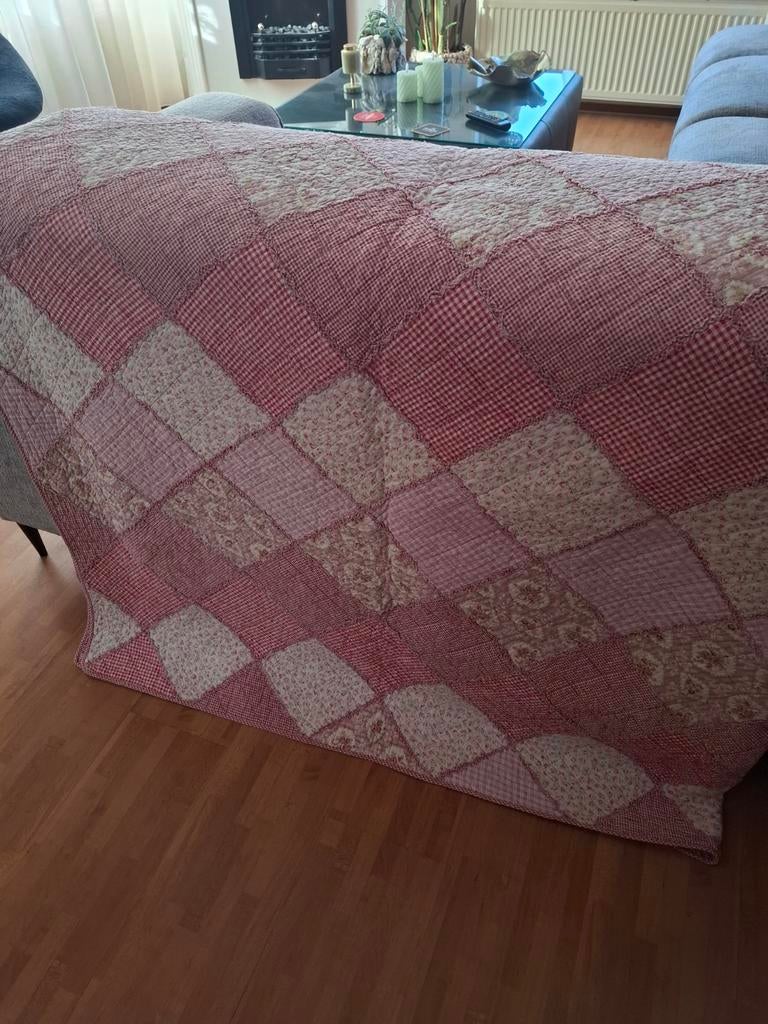 Patchwork kleed roze, Ophalen of Verzenden, Zo goed als nieuw