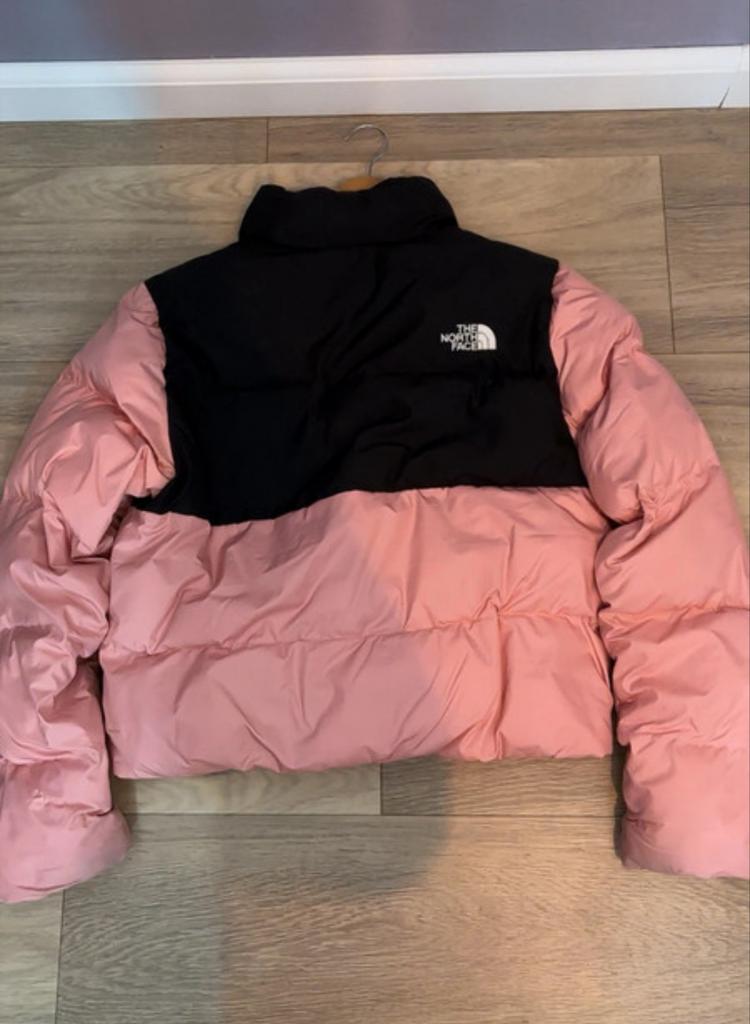 Roze-zwarte jas van The North Face, Ophalen of Verzenden, Gedragen, Maat 38/40 (M), Roze