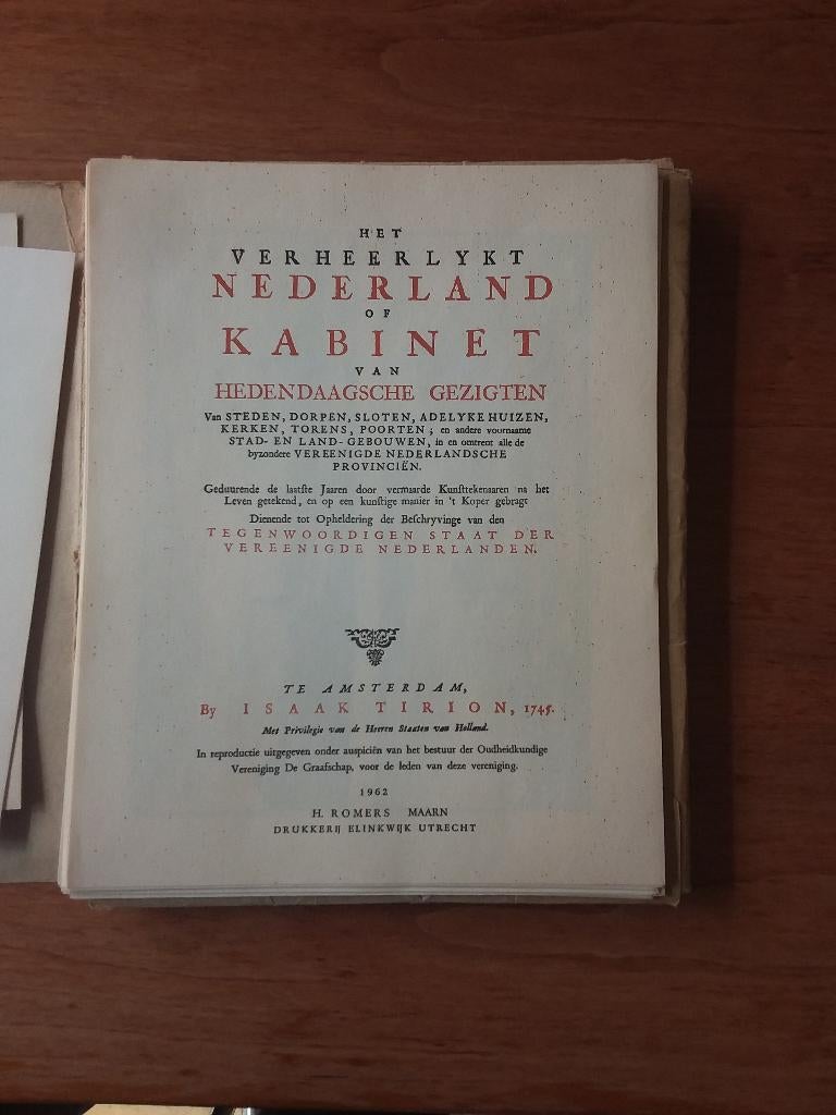 Gelderland - het verheerlykt Nederland Isaak Tirion 1745, Antiek en Kunst, Kunst | Etsen en Gravures, Ophalen of Verzenden