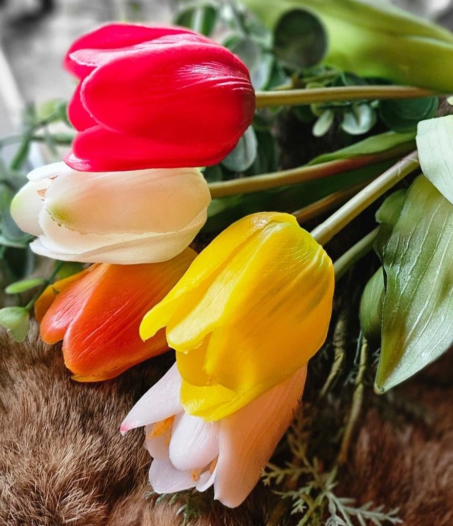 Kunst tulpen - Realistische kunstbloemen per bosje, Ophalen of Verzenden, Nieuw, Binnen