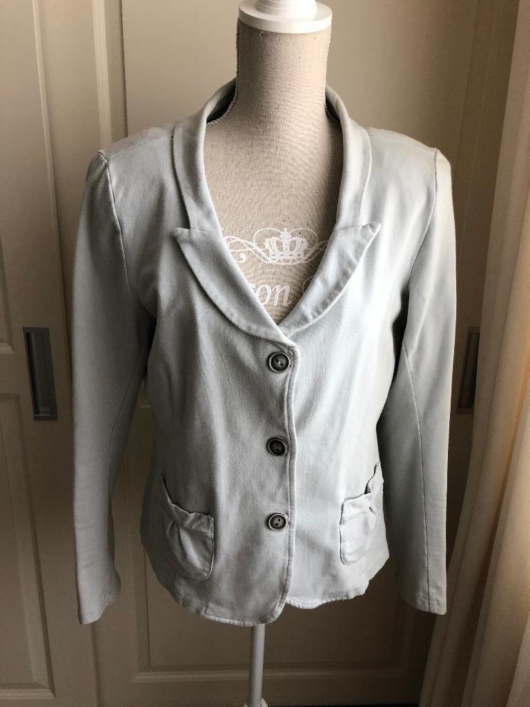 Jasje Colbert Grijs TRANSFER maat L, Maat 42/44 (L), Ophalen of Verzenden, Zo goed als nieuw, Jasje