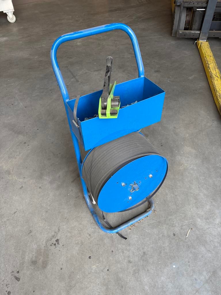 Bundelset/bandeleerset met rol, tang en clips op trolley, Ophalen of Verzenden