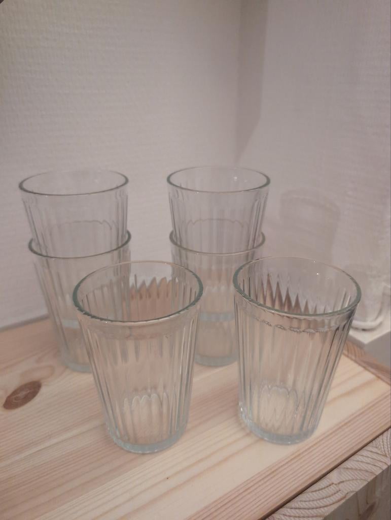 Glazen ikea vardagen 31cl 6 stuks zgan, Ophalen of Verzenden, Zo goed als nieuw, Overige typen