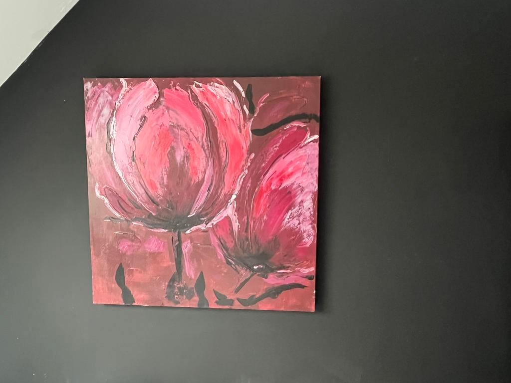 Mooi schilderij. 80x80 cm, Antiek en Kunst, Kunst | Schilderijen | Abstract, Ophalen of Verzenden