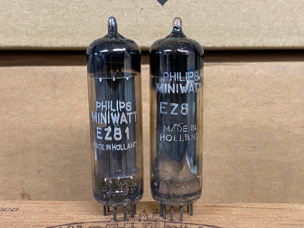 EZ81 Mullard Blackburn Square Getter 6CA4, Audio, Tv en Foto, Buizenversterkers, Ophalen of Verzenden, Buis of Buizen