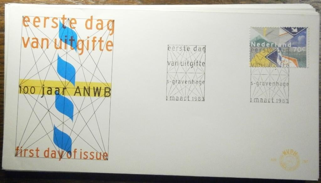 NVPH 207 100 jaar ANWB - Den Haag 1-3-1983, Postzegels en Munten, Ophalen of Verzenden, Onbeschreven, Nederland