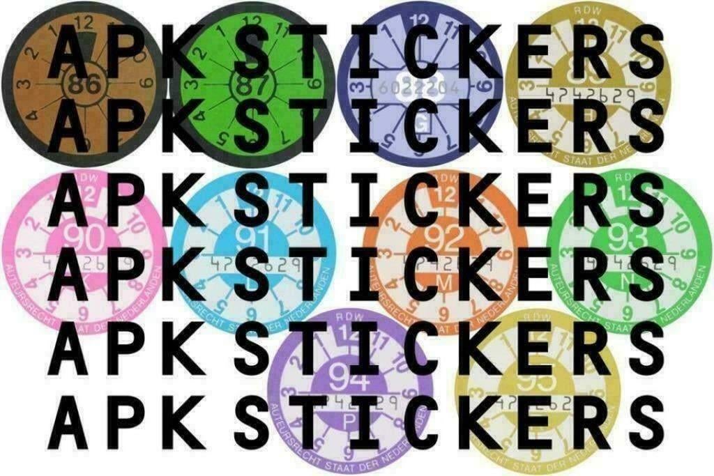 APK stickers / keurstickers replica, Ophalen of Verzenden, Nieuw